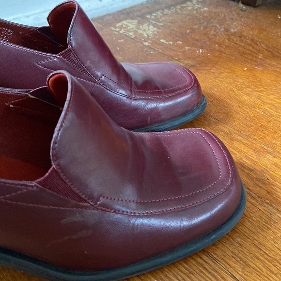 90s Nine West burgundy chunky heels - Picture 2 of 5